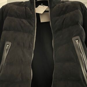 Tom Ford Mens NWT Size 50 Black Suede Wool Cashmere Jacket Blouson